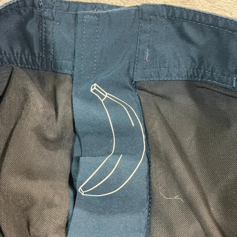 BONOBOS Board Shorts Swimwear Men 34 Navy Blue Solid Lace Up Beach Trunks Pool